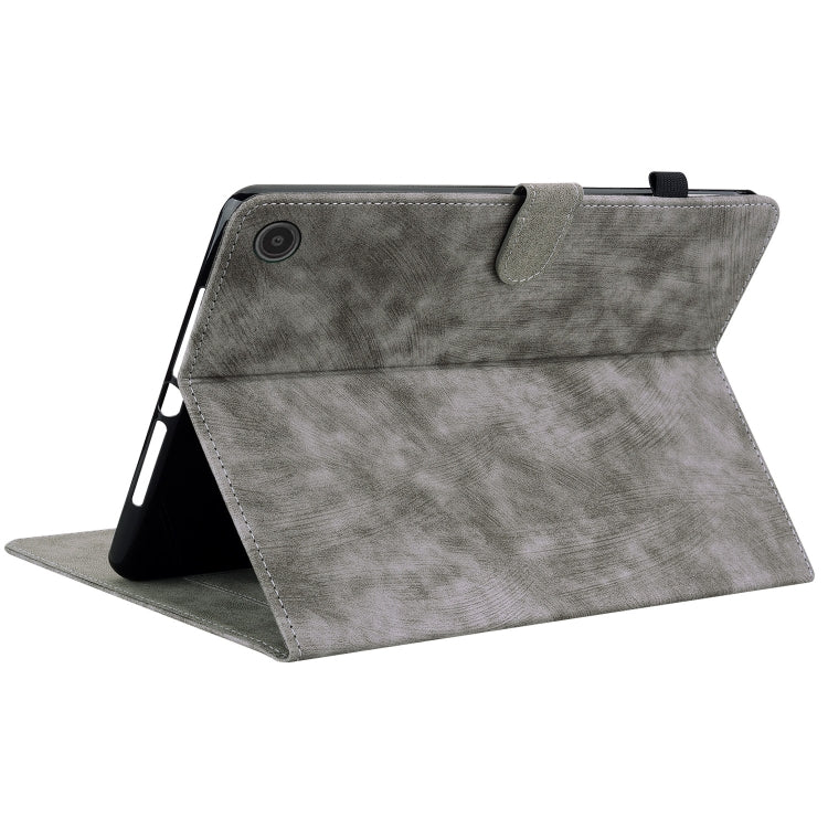 For Amazon Fire Max 11 Tiger Pattern Flip Leather Tablet Case(Grey)