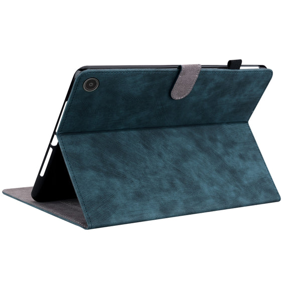 For Amazon Fire Max 11 Tiger Pattern Flip Leather Tablet Case(Dark Blue)