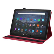 For Amazon Fire Max 11 Butterfly Flower Embossed Leather Tablet Case(Red)