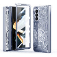 For Samsung Galaxy Z Fold5 Mechanical Legend Integrated Electroplating All-inclusive Phone Case(Blue) - Galaxy Z Fold5 Cases by PMC TechLife | Online Shopping South Africa | PMC TechLife | Buy Now Pay Later Mobicred