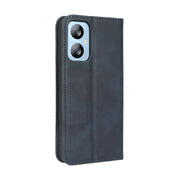 For Blackview A52 / A52 Pro Magnetic Buckle Retro Texture Leather Phone Case(Blue)