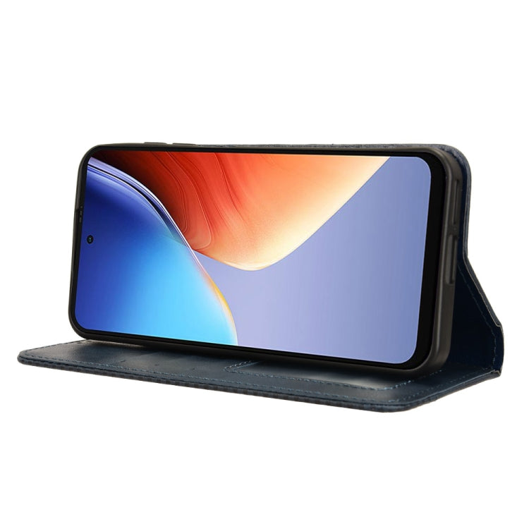 For Blackview A96 Magnetic Buckle Retro Texture Leather Phone Case(Blue)