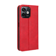 For Ulefone Note 16 Pro Magnetic Buckle Retro Texture Leather Phone Case(Red)