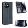 For Ulefone Note 16 Pro Magnetic Buckle Retro Texture Leather Phone Case(Blue) - Ulefone Cases by PMC Jewellery | Online Shopping South Africa | PMC Jewellery | Buy Now Pay Later Mobicred