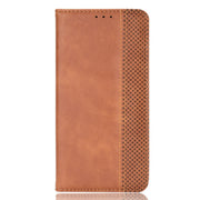 For Ulefone Note 16 Pro Magnetic Buckle Retro Texture Leather Phone Case(Brown)