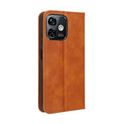 For Ulefone Note 16 Pro Magnetic Buckle Retro Texture Leather Phone Case(Brown)
