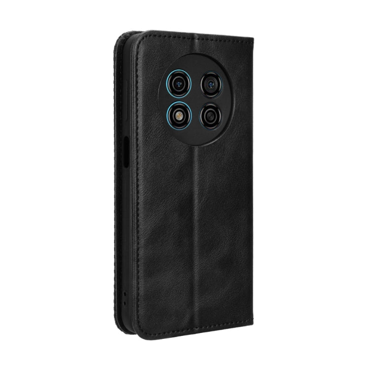 For Ulefone Note 15 Magnetic Buckle Retro Texture Leather Phone Case(Black)