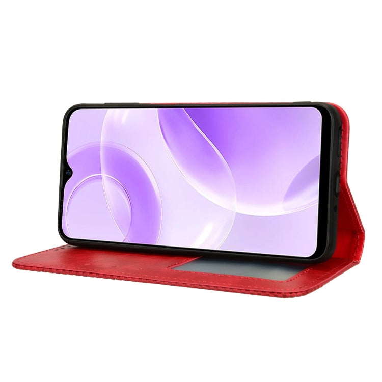 For Ulefone Note 15 Magnetic Buckle Retro Texture Leather Phone Case(Red)
