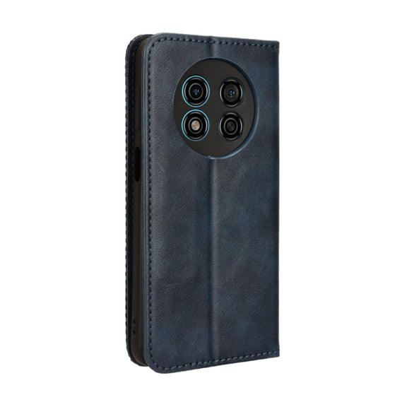 For Ulefone Note 15 Magnetic Buckle Retro Texture Leather Phone Case(Blue)