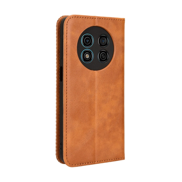 For Ulefone Note 15 Magnetic Buckle Retro Texture Leather Phone Case(Brown)