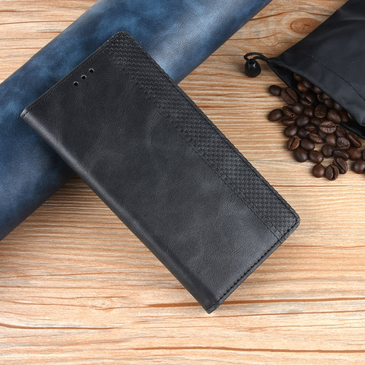 For Ulefone Note 17 Pro Magnetic Buckle Retro Texture Leather Phone Case(Black)