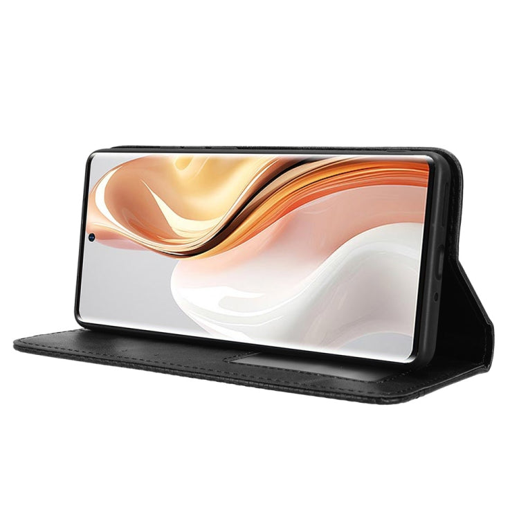 For Ulefone Note 17 Pro Magnetic Buckle Retro Texture Leather Phone Case(Black)