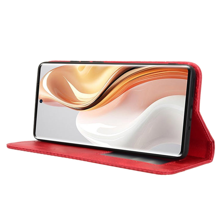 For Ulefone Note 17 Pro Magnetic Buckle Retro Texture Leather Phone Case(Red)