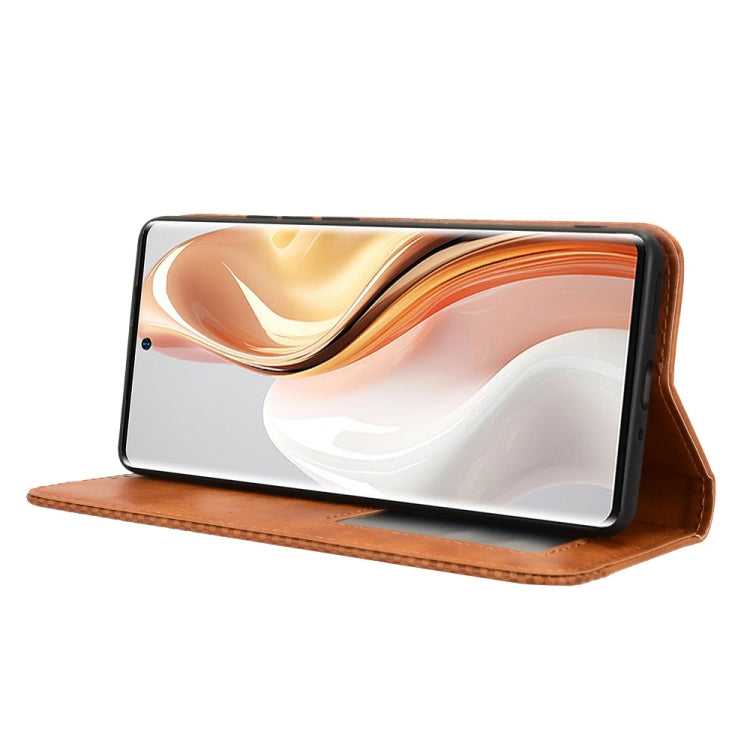 For Ulefone Note 17 Pro Magnetic Buckle Retro Texture Leather Phone Case(Brown)