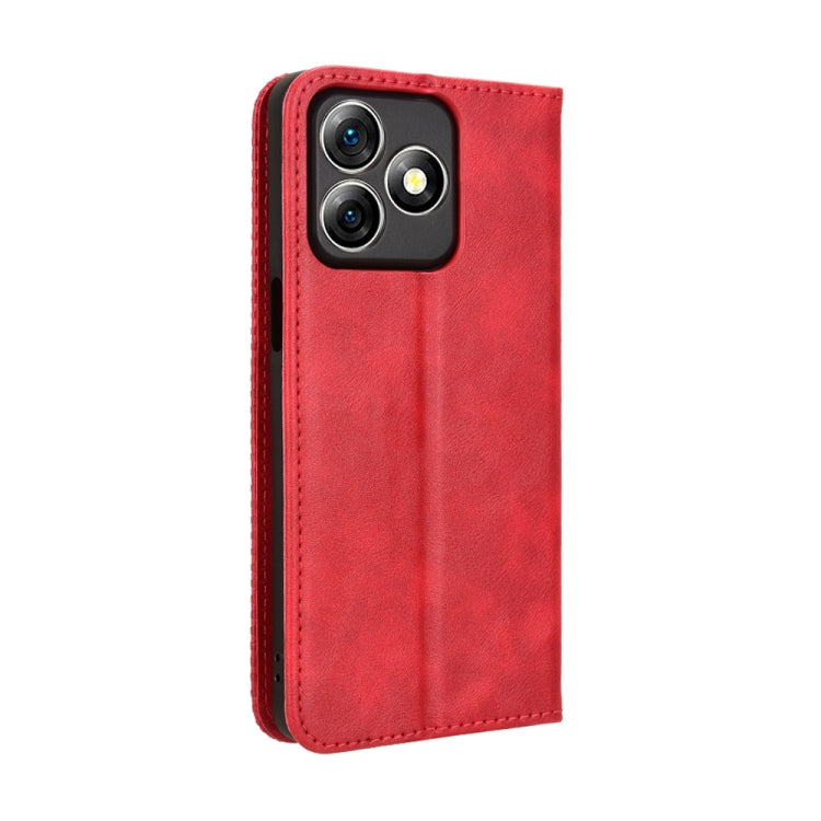 For Ulefone Note 18 Ultra Magnetic Buckle Retro Texture Leather Phone Case(Red)