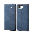 For iPhone 16e Denim Texture Casual Style Horizontal Flip Leather Case(Blue) - iPhone 16e Cases by PMC TechLife | Online Shopping South Africa | PMC TechLife | Buy Now Pay Later Mobicred