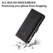 For iPhone 16 Pro ESEBLE Retro Frosted RFID Flip Leather Phone Case(Black)
