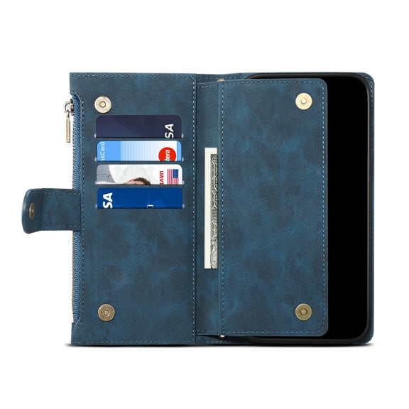 For iPhone 16 Pro ESEBLE Retro Frosted RFID Flip Leather Phone Case(Dark Green)