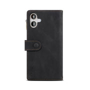 For iPhone 16 Plus ESEBLE Retro Frosted RFID Flip Leather Phone Case(Black)