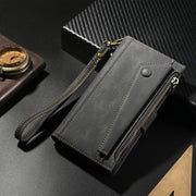 For iPhone 16e ESEBLE Retro Frosted RFID Flip Leather Phone Case(Black)