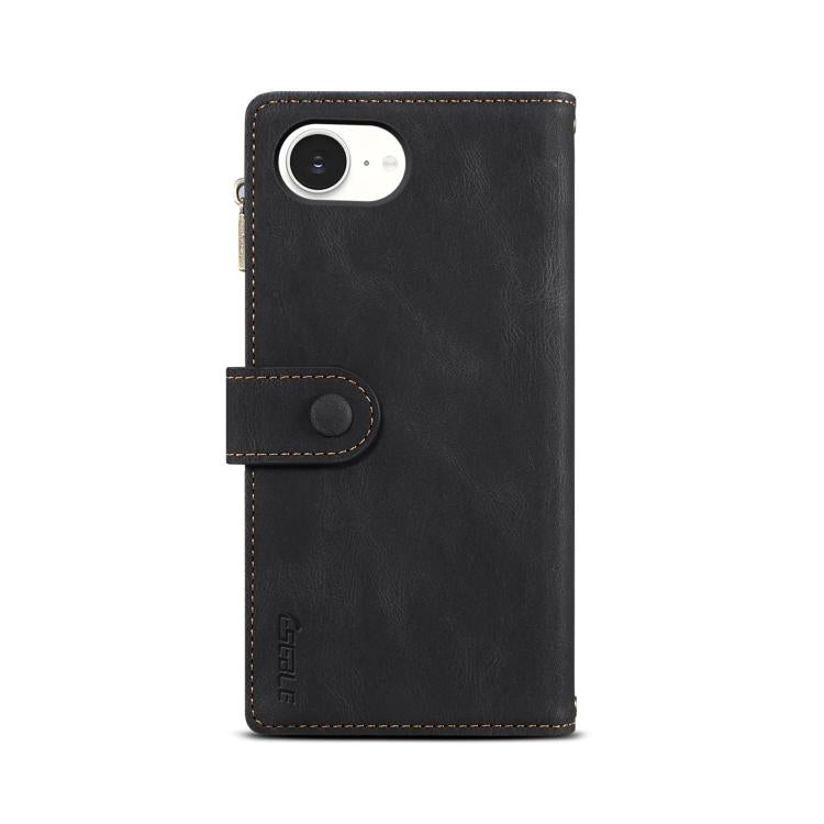For iPhone 16e ESEBLE Retro Frosted RFID Flip Leather Phone Case(Black)