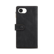 For iPhone 16e ESEBLE Retro Frosted RFID Flip Leather Phone Case(Black)
