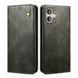 For iPhone 16 Oil Wax Crazy Horse Texture Leather Phone Case(Green) - iPhone 16 Cases by PMC TechLife | Online Shopping South Africa | PMC TechLife | Buy Now Pay Later Mobicred