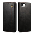 For iPhone 16e Oil Wax Crazy Horse Texture Leather Phone Case(Black) - iPhone 16e Cases by PMC TechLife | Online Shopping South Africa | PMC TechLife | Buy Now Pay Later Mobicred