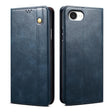 For iPhone 16e Oil Wax Crazy Horse Texture Leather Phone Case(Blue) - iPhone 16e Cases by PMC TechLife | Online Shopping South Africa | PMC TechLife | Buy Now Pay Later Mobicred