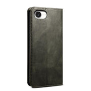 For iPhone 16e Oil Wax Crazy Horse Texture Leather Phone Case(Green)