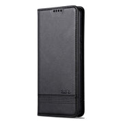 For Samsung Galaxy S24 5G AZNS Magnetic Calf Texture Flip Leather Phone Case(Black)