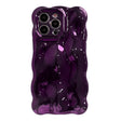 For iPhone 15 Pro Wave Bubbles TPU Phone Case(Painted Purple) - iPhone 15 Pro Cases by PMC TechLife | Online Shopping South Africa | PMC TechLife