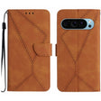 For Google Pixel 9 Pro Stitching Embossed Leather Phone Case(Brown) - Google Cases by PMC TechLife | Online Shopping South Africa | PMC TechLife | Buy Now Pay Later Mobicred