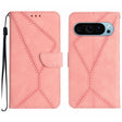 For Google Pixel 9 Stitching Embossed Leather Phone Case(Pink) - Google Cases by PMC TechLife | Online Shopping South Africa | PMC TechLife | Buy Now Pay Later Mobicred