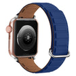 For Apple Watch Series 7 41mm Reverse Buckle Magnetic Silicone Watch Band(Silver Buckle Blue) - free shipping - PMC TechLife - Order now!