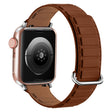 For Apple Watch Series 4 40mm Reverse Buckle Magnetic Silicone Watch Band(Silver Buckle Brown) - free shipping - PMC TechLife - Order now!