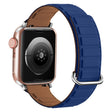 For Apple Watch Series 9 45mm Reverse Buckle Magnetic Silicone Watch Band(Silver Buckle Blue) - free shipping - PMC TechLife - Order now!