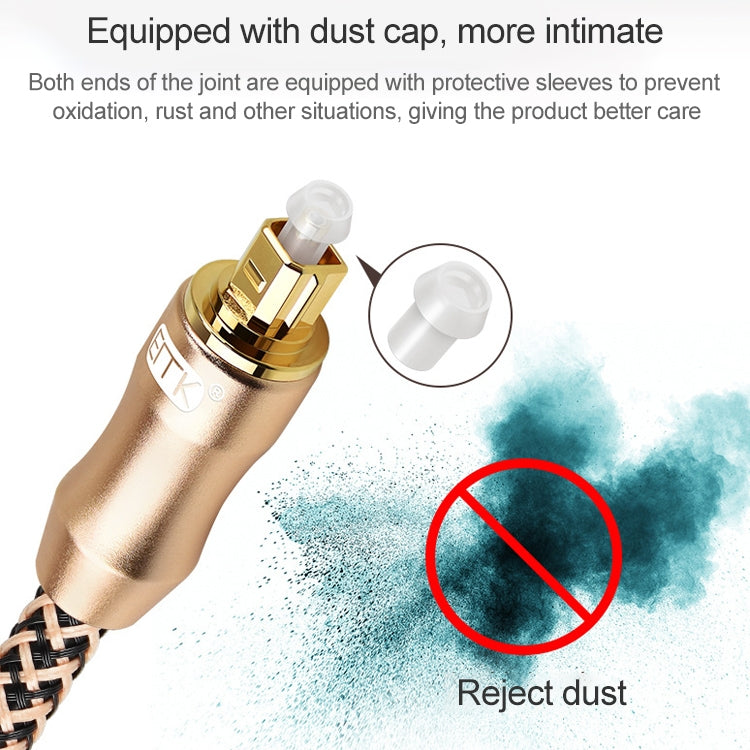 20m EMK OD6.0mm Gold-plated TV Digital Audio Optical Fiber Connecting Cable