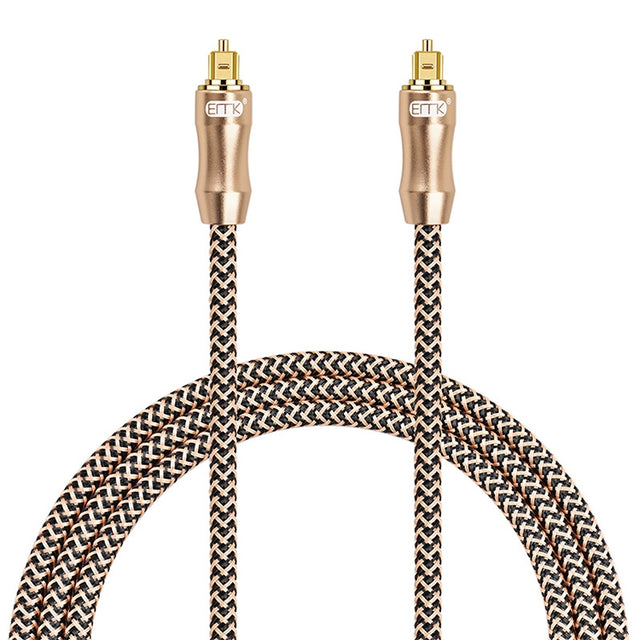 20m EMK OD6.0mm Gold-plated TV Digital Audio Optical Fiber Connecting Cable