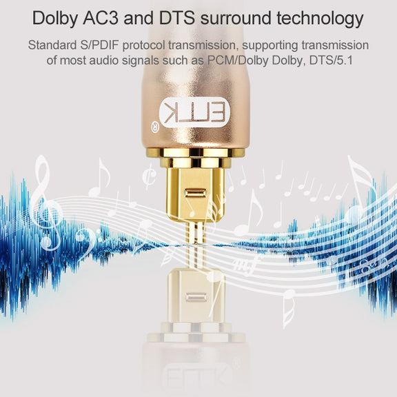 20m EMK OD6.0mm Gold-plated TV Digital Audio Optical Fiber Connecting Cable