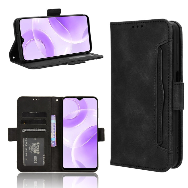 For Ulefone Note 15 Skin Feel Calf Texture Card Slots Leather Phone Case(Black)