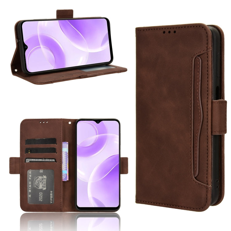 For Ulefone Note 15 Skin Feel Calf Texture Card Slots Leather Phone Case(Brown)