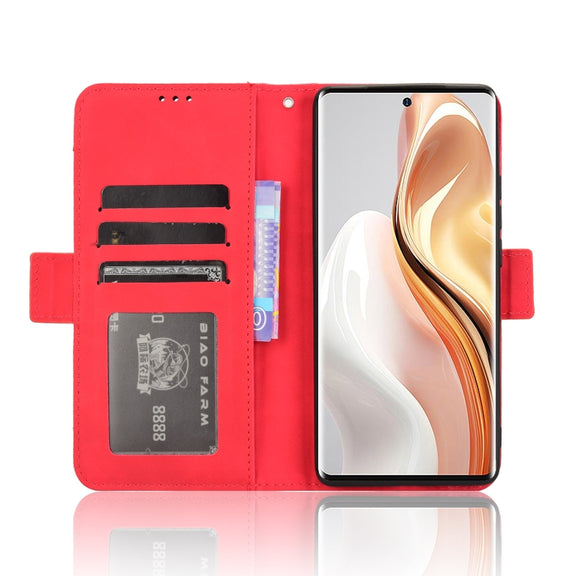 For Ulefone Note 17 Pro Skin Feel Calf Texture Card Slots Leather Phone Case(Red)