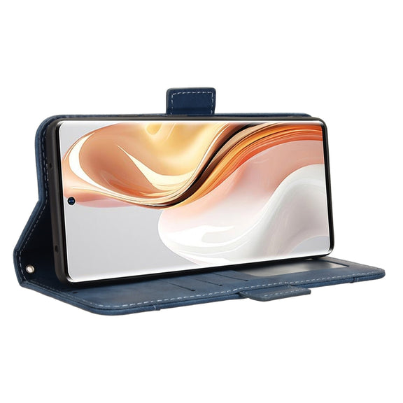 For Ulefone Note 17 Pro Skin Feel Calf Texture Card Slots Leather Phone Case(Blue)