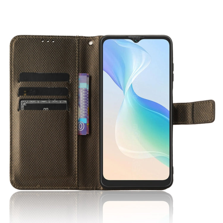For Blackview Oscal C30 / C30 Pro Diamond Texture Leather Phone Case(Brown)