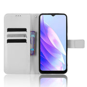 For Blackview A52 / A52 Pro Diamond Texture Leather Phone Case(White)