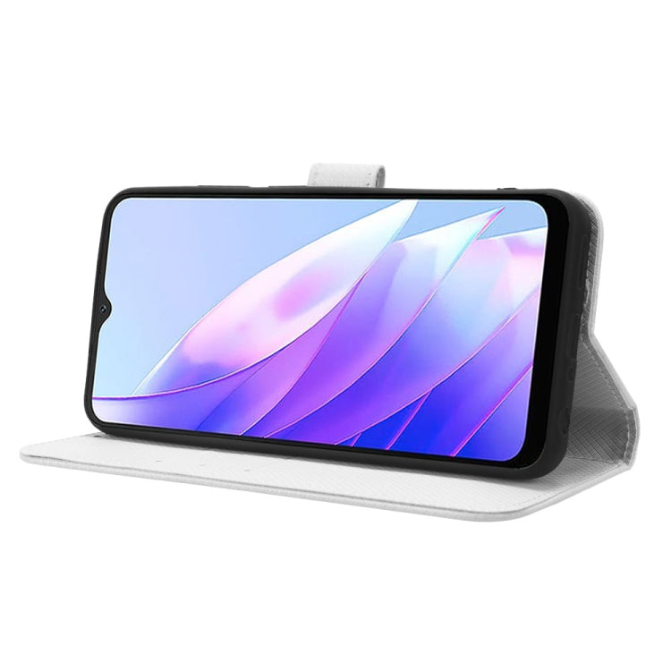 For Blackview A52 / A52 Pro Diamond Texture Leather Phone Case(White)