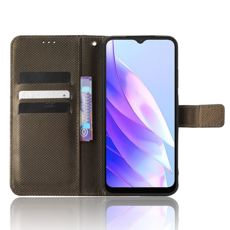 For Blackview A52 / A52 Pro Diamond Texture Leather Phone Case(Brown)