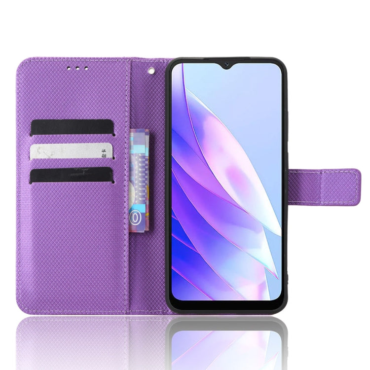 For Blackview A52 / A52 Pro Diamond Texture Leather Phone Case(Purple)
