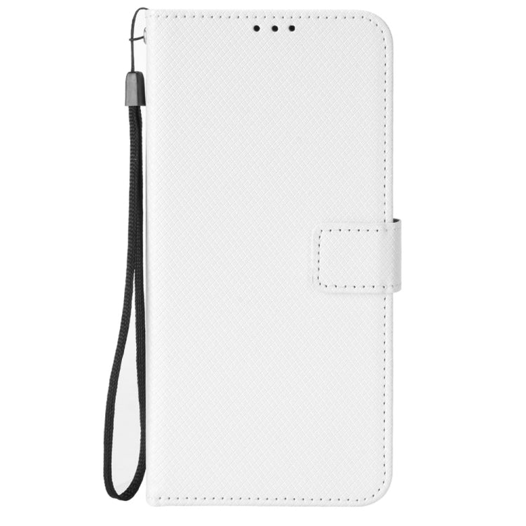 For Ulefone Note 16 Pro Diamond Texture Leather Phone Case(White)